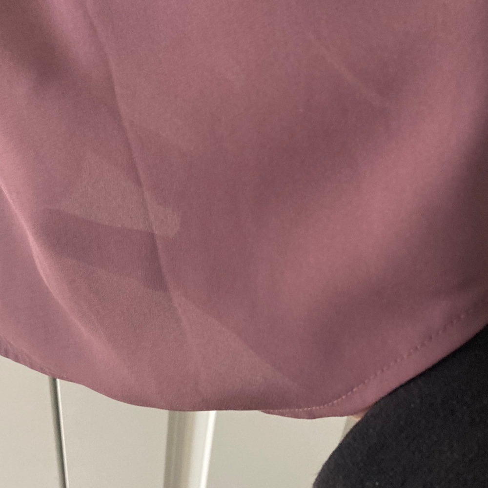Express womens blouse XL dusty purple button down collared business casual - Picture 3 of 11